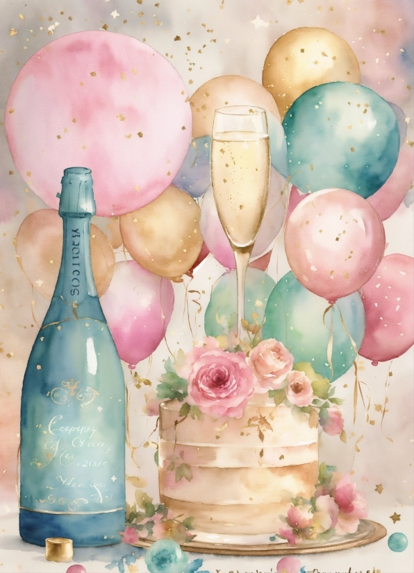 Drinkware, Pink, Balloon, Bottle, Petal, Party Supply