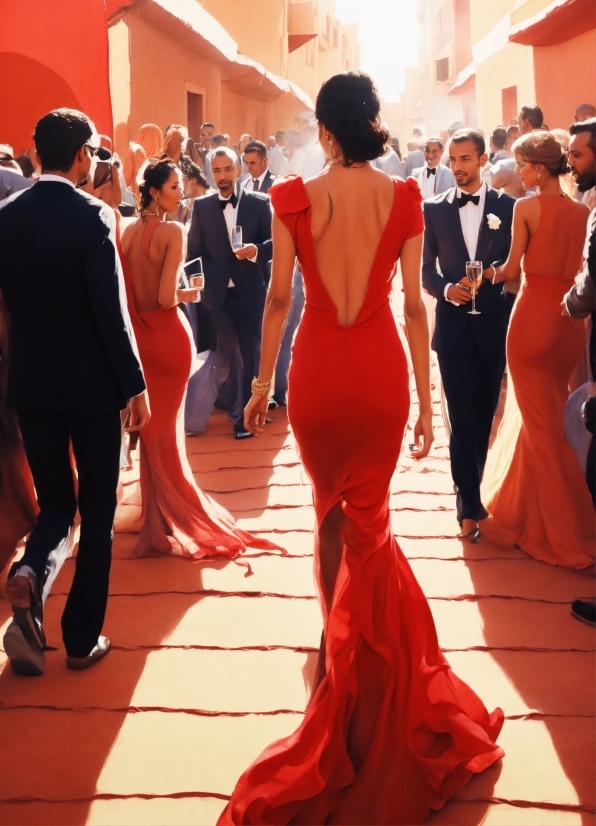 Facebook Profile Picture Editor, Dress, Onepiece Garment, Bridal Party Dress, Gown, Orange