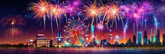 Fireworks, Light, World, Entertainment, Recreation, Midnight