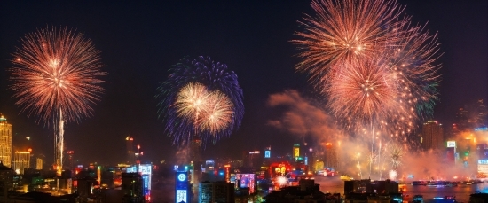 Fireworks, Sky, Atmosphere, Light, Entertainment, Architecture