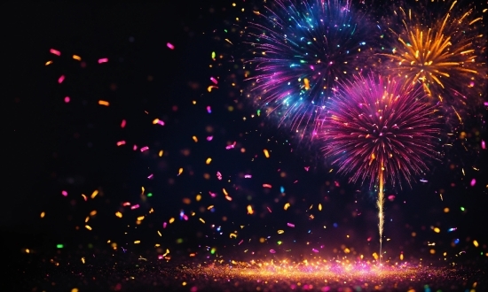 Fireworks, Sky, Purple, Water, Entertainment, Pink