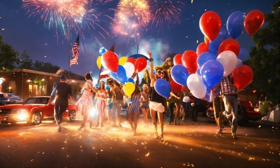 Fireworks, World, Sky, Balloon, Entertainment, Tire