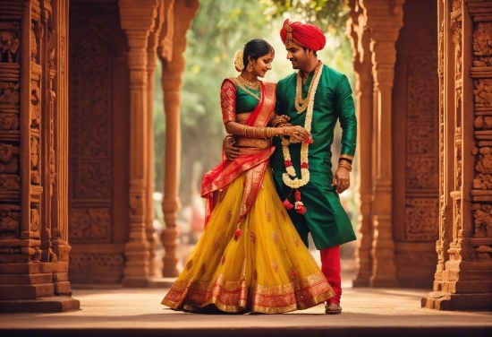 Flash Photography, Dress, Happy, Bride, Sari, Dance