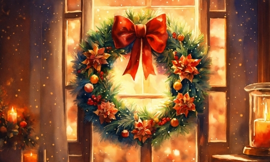Flower, Christmas Ornament, Plant, Decoration, Orange, Branch