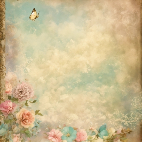 Flower, Cloud, Petal, Paint, Art, Painting