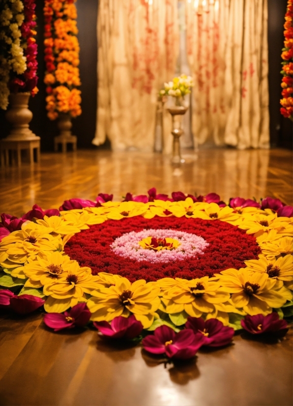 Flower, Decoration, Plant, Petal, Textile, Orange