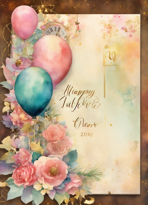 Flower, Greeting Card, Font, Petal, Aqua, Creative Arts