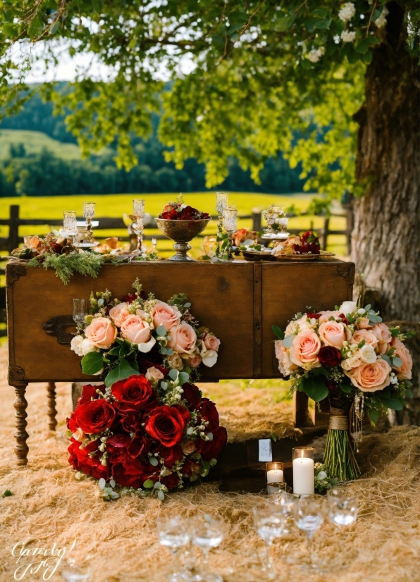 Flower, Plant, Petal, Table, Flower Arranging, Wedding Ceremony Supply