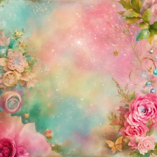 Flower, Plant, Petal, Textile, Pink, Art