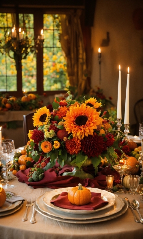 Flower, Table, Tableware, Furniture, Decoration, Plant