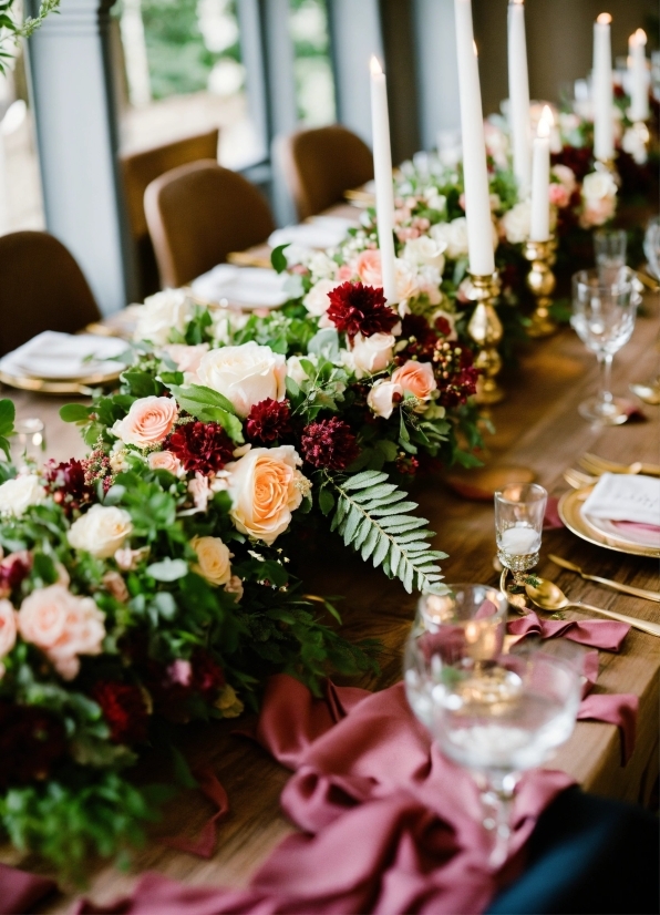 Flower, Table, Tableware, Furniture, Plant, Decoration
