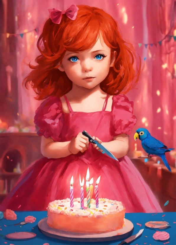 Food, Birthday Candle, Candle, Bird, Cake, Doll