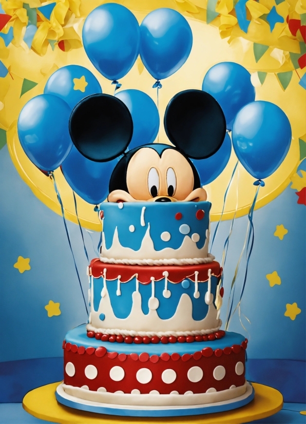 Food, Blue, Cake Decorating Supply, Cake Decorating, Cake, Balloon