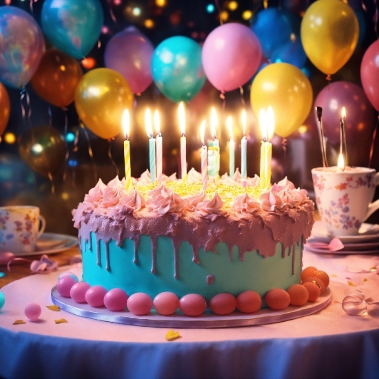 Food, Cake Decorating, Candle, Table, Cake, Birthday Candle