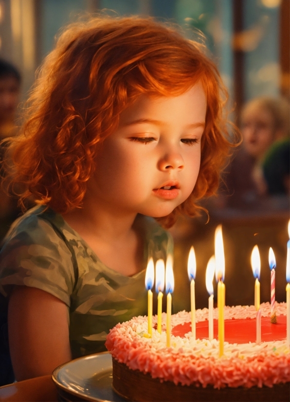 Food, Candle, Birthday Candle, Cake Decorating, Orange, Cake