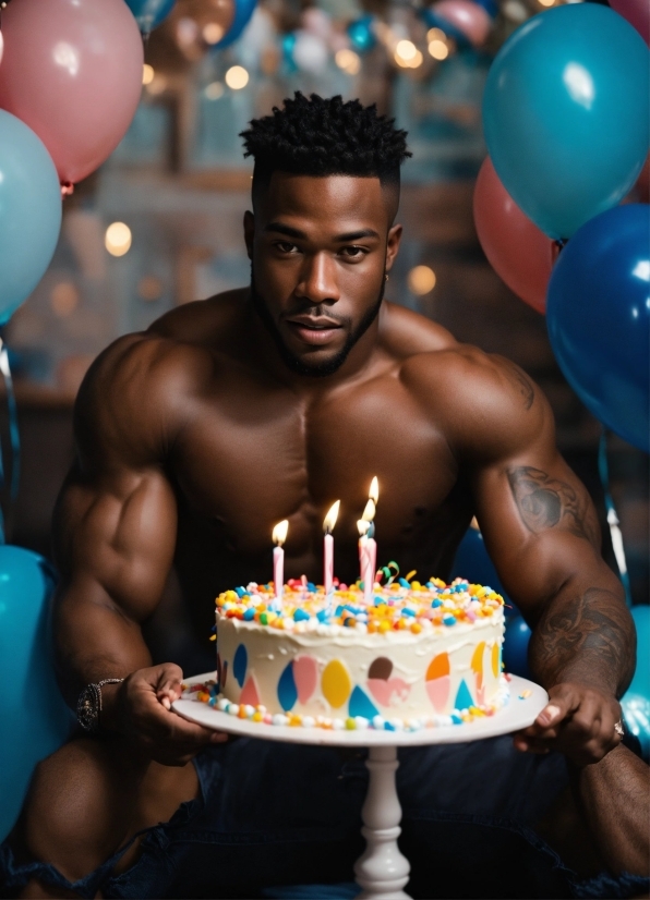 Food, Candle, Blue, Muscle, Cake Decorating, Leisure