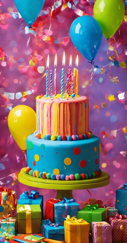 Food, Candle, Cake Decorating, Cake Decorating Supply, Birthday Candle, Blue