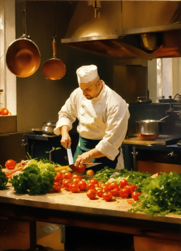 Food, Chefs Uniform, Tableware, Chef, Countertop, Natural Foods