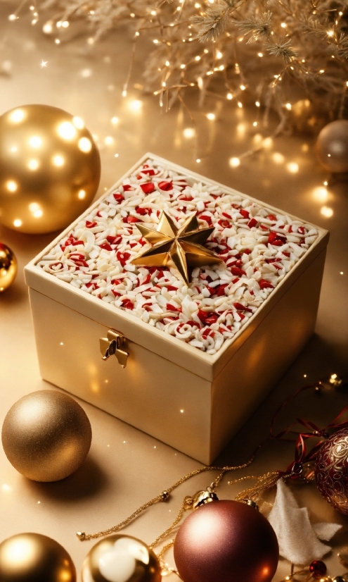 Food, Christmas Ornament, Gold, Light, Decoration, Lighting