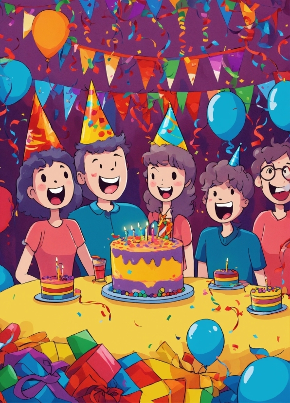 Food, Smile, Cartoon, Cake Decorating Supply, Sharing, Balloon