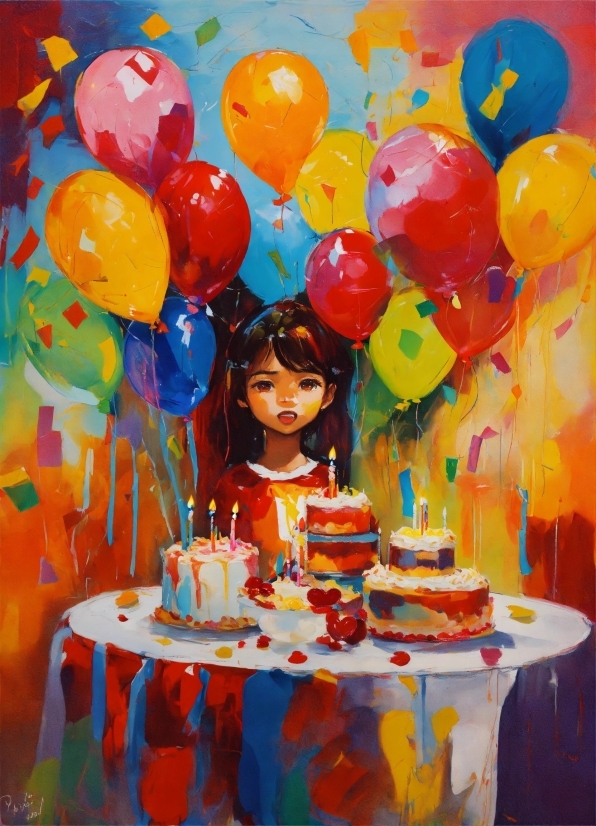 Food, Table, Cake Decorating, Balloon, Orange, Decoration
