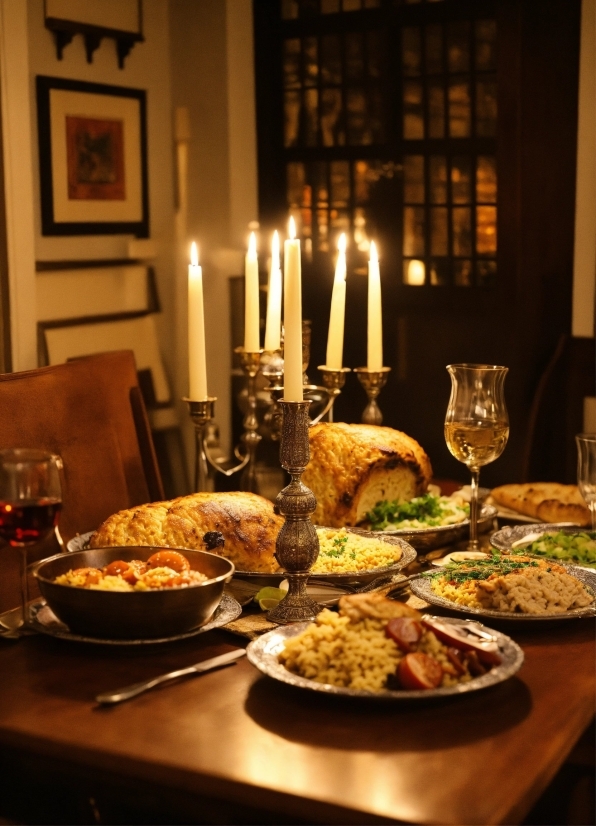 Food, Table, Tableware, Candle, Furniture, Dishware