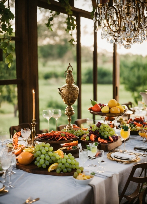 Food, Table, Tableware, Furniture, Plant, Decoration
