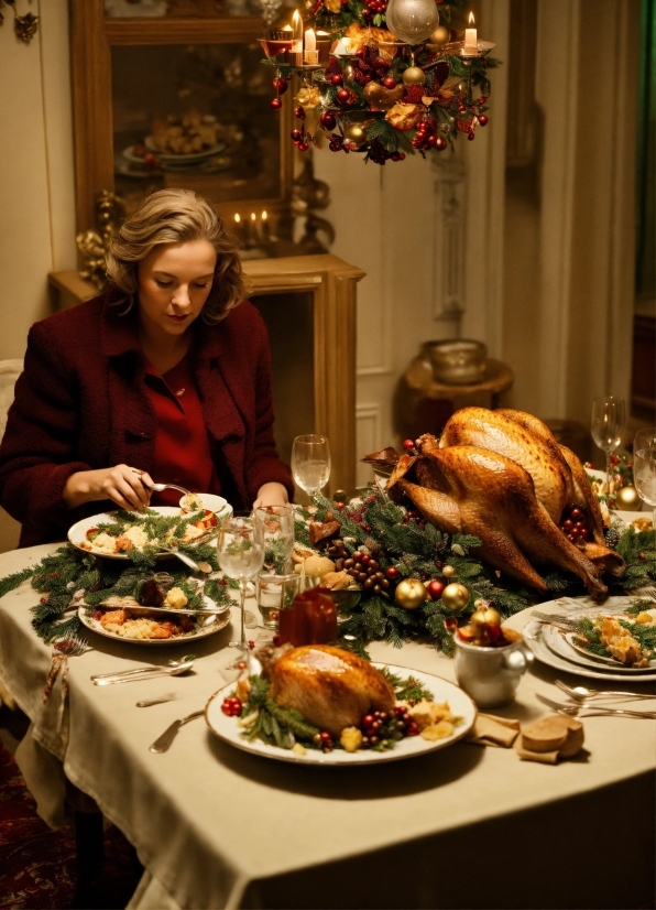 Food, Table, Tableware, Plate, Interior Design, Christmas Dinner