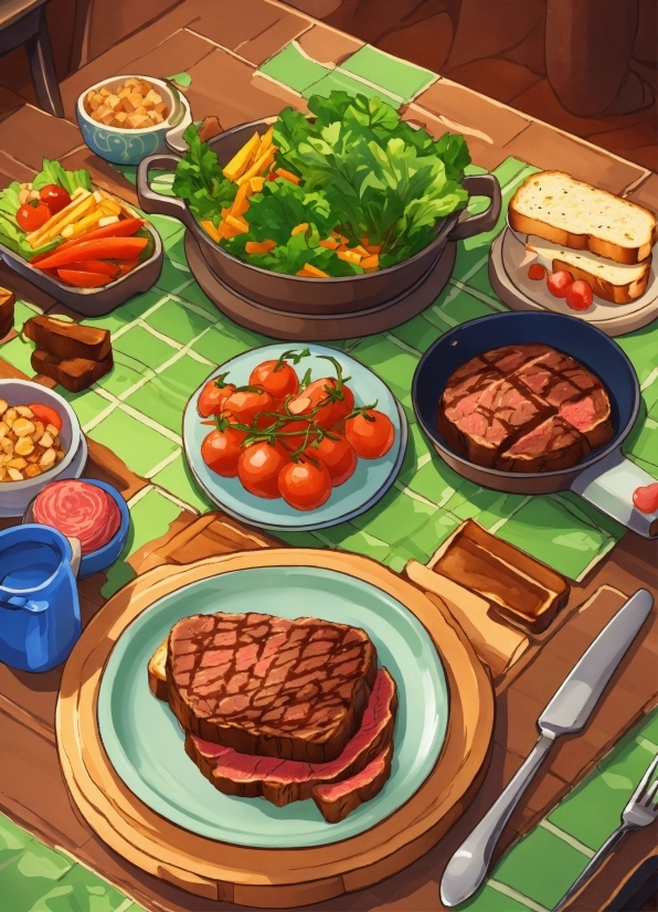 Food, Tableware, Dishware, Table, Plate, Ingredient