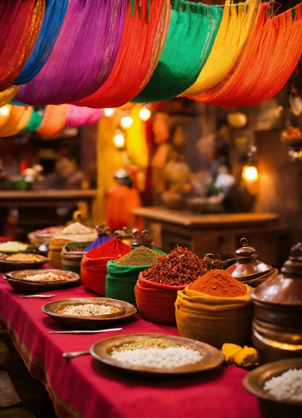 Food, Tableware, Green, Light, Decoration, Orange
