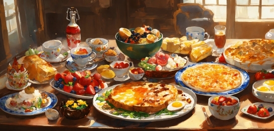 Food, Tableware, Table, Ingredient, Dishware, Plate