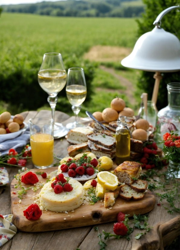 Food, Tableware, Table, Plant, Fruit, Wine Glass