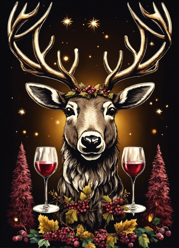 Fort Logo Design, Tableware, Stemware, Mammal, Fawn, Wine Glass