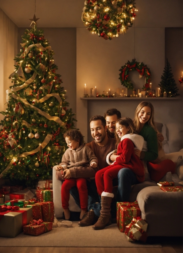 Free Open Source Illustrations, Christmas Tree, Christmas Ornament, Light, Plant, Interior Design