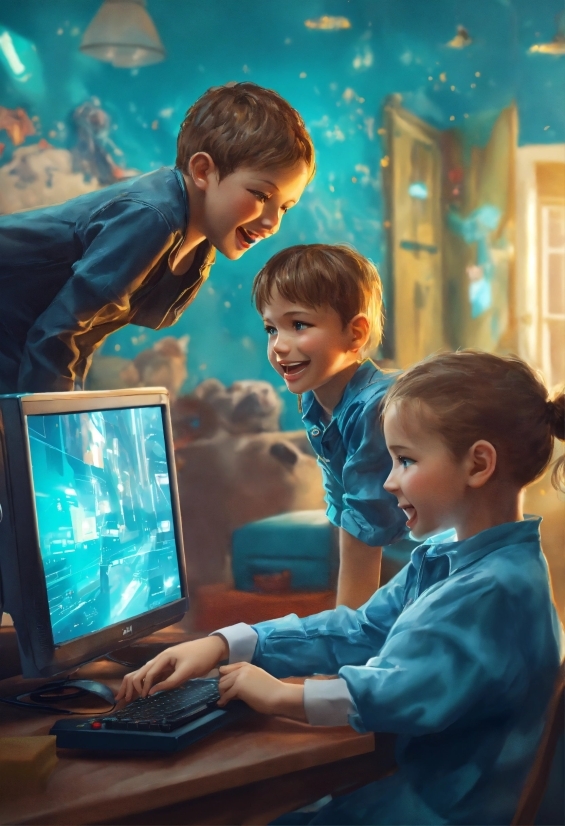 Friendly Stock Images, Computer, Smile, Personal Computer, World, Desk