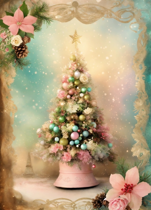Front Elevation Design, Christmas Tree, Christmas Ornament, Branch, Textile, Lighting