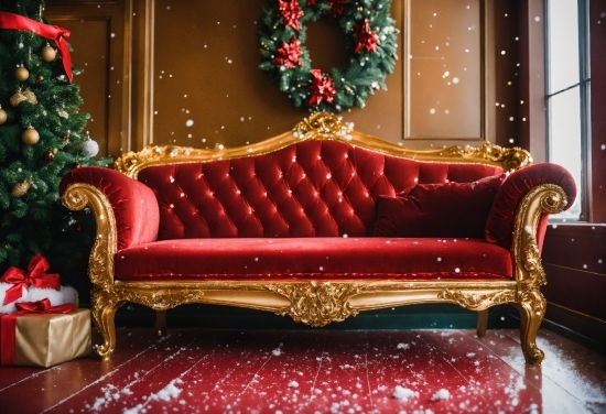 Furniture, Decoration, Couch, Christmas Tree, Interior Design, Comfort