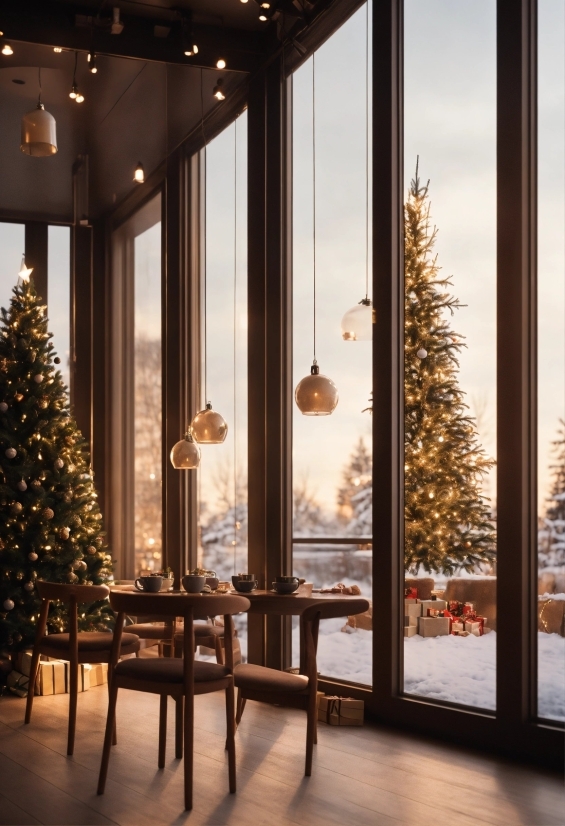 Furniture, Property, Building, Plant, Christmas Tree, Window