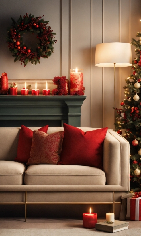 Furniture, Property, Christmas Tree, White, Decoration, Light