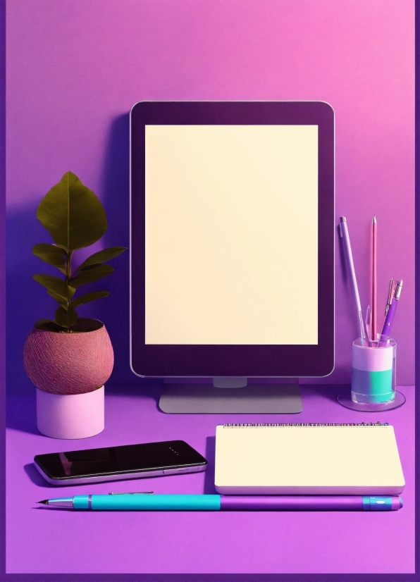 Galaxy Background, Computer, Personal Computer, Output Device, Purple, Peripheral