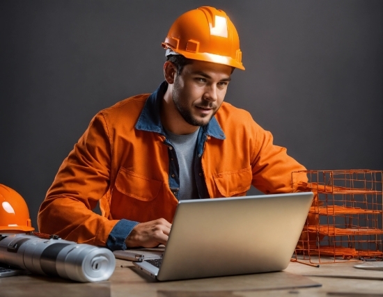 Glasses, Computer, Laptop, Hard Hat, Personal Computer, Workwear