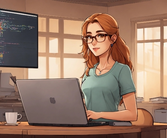 Glasses, Computer, Personal Computer, Vision Care, Laptop, Output Device
