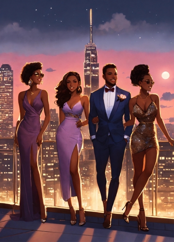 Graphic Design And Animation Software, Sky, Dress, Purple, Fashion, Style