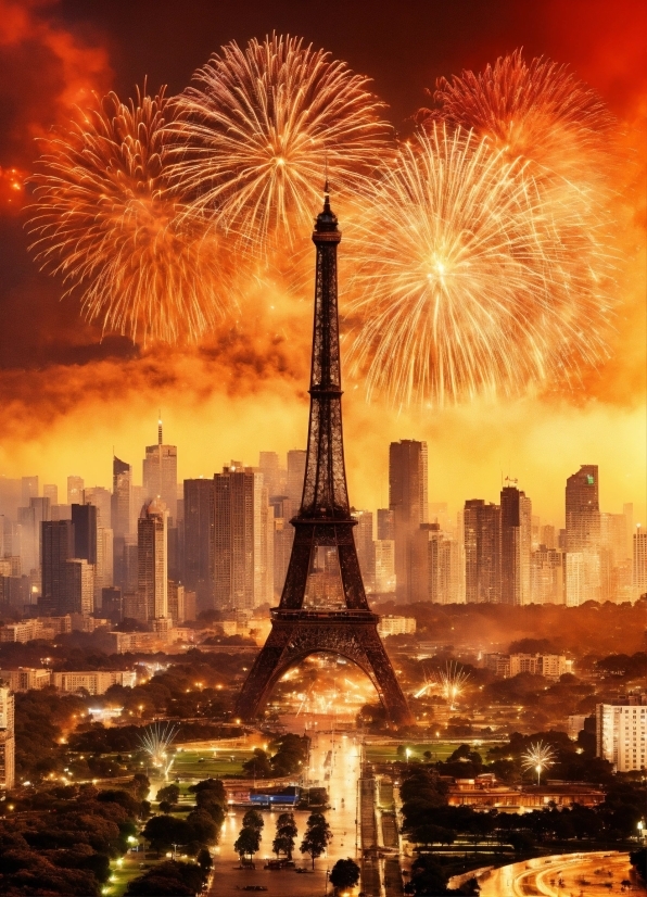 Graphic Design Website Templates Free Download, Sky, Building, Skyscraper, Fireworks, Atmosphere