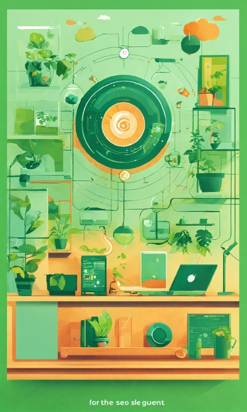 Green, Machine, Circle, Art, Illustration, Engineering