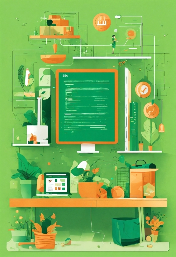 Green, Product, Art, Computer, Tree, Rectangle