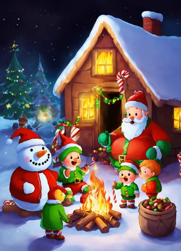 Green, Snow, Snowman, Lighting, World, Christmas Ornament