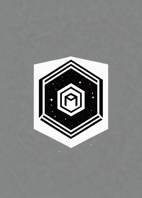 Grey, Rectangle, Font, Triangle, Emblem, Symbol