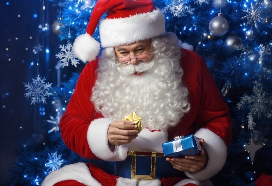 Hand, Beard, Human Body, Celebrating, Smile, Santa Claus