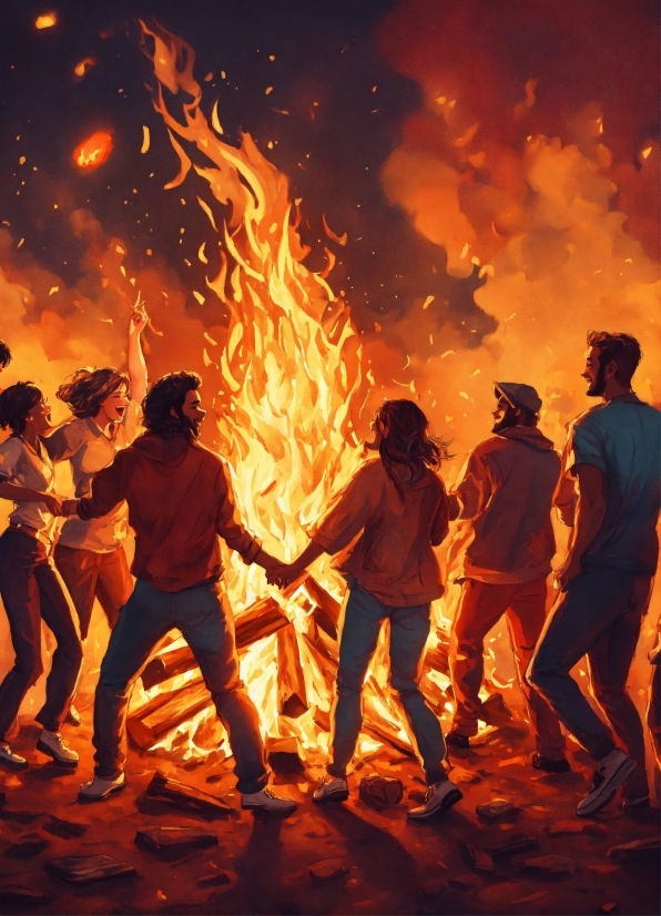 Human, World, Fire, Heat, Flame, Bonfire